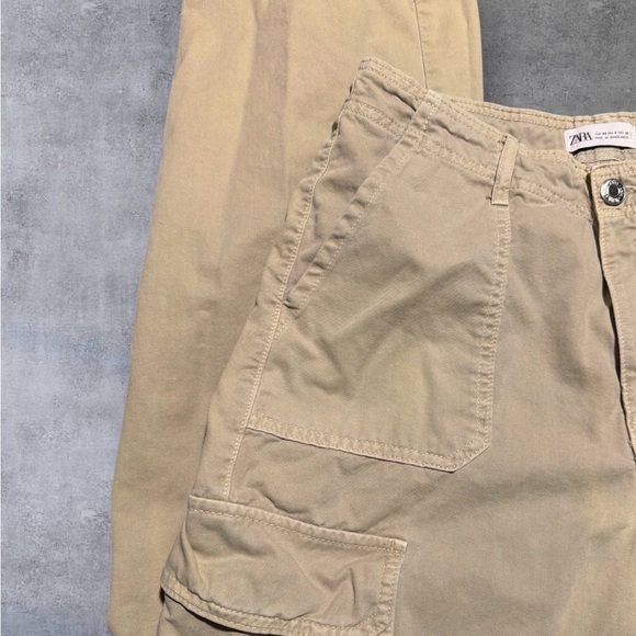 ZARA Women’s Cargo Pants – Size 8 – Beige - Picture 2 of 4